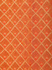 Orange Art Silk Saree with Diagonal Checks Design on the Body with Zari Border - Diadem