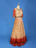 Beige Floral Embroidery Gown and Net Dupatta - Diadem