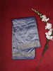 Blue Organza Saree with Mirror Embroidery on the Body with Designed Border - Diadem