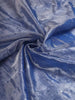 Blue Organza Saree with Mirror Embroidery on the Body with Designed Border - Diadem