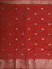 Red Organza Saree with Floral Pattern on the Body with Designed Border - Diadem