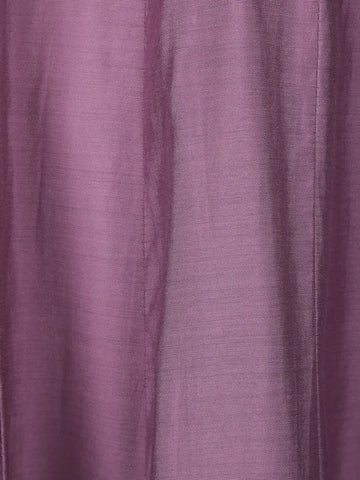 Light Purple Floral Designed Cotton Anarkali Salwar Suit - Diadem
