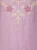 Lavender Floral Embroidered Silk Cotton Salwar Suit - Diadem