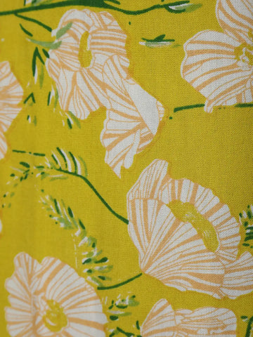 Yellow Floral Designed Cotton Salwar Suit - Diadem