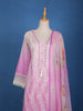 Pink Floral Designed Cotton Salwar Suit - Diadem