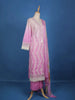 Pink Floral Designed Cotton Salwar Suit - Diadem
