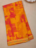 Yellow Abstract Printed Crepe Saree - Diadem