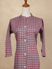 Burgundy Kurtis Adorned With Printed Geometric Designs - Diadem