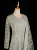 Pale Green Engagement Gown for Women with Floral and Diamond Embroidery Design and Net Dupatta - Diadem