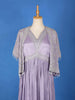 Lavender Floral Embroidery Indowestern Gown, with Overcoat - Diadem