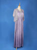 Lavender Floral Embroidery Indowestern Gown, with Overcoat - Diadem