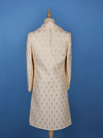 Ivory Floral Embroidered Polyester Sherwani Suit with Dupatta - Diadem