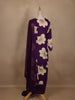 Purple Floral Designed Cotton Salwar Suit - Diadem