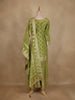 Light Green Geometric Design Semi Silk Palazzo Salwar Suit with Dupatta