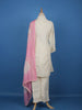 Ivory Leaf Printed Cotton Salwar Suit - Diadem