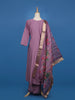Light Purple Floral Designed Cotton Anarkali Salwar Suit - Diadem