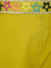 Lime Yellow Floral Sequins Embroidery Palazzo Suit - Diadem