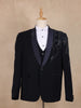 Blue Floral Designed Men's Suit - Diadem