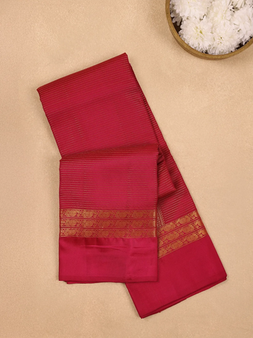 Pink Checkered Woven Pure Kanchipuram Silk Saree - Diadem