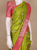 Green Flower Design Pure Banarasi Silk Saree - Diadem