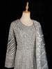 Blue Grey Net Engagement Gown with Floral Embroidery Net Dupatta - Diadem