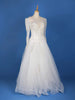 White Net with Sequins Embroidery Wedding Gown - Diadem