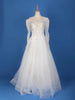 White Net with Sequins Embroidery Wedding Gown - Diadem