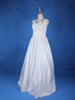 White Satin Floral Lace Designed Wedding Gown - Diadem
