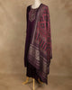 Wine Mirror Embroidered Straight Cut Salwar Suit - Diadem