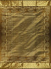 Antique Gold Woven Floral Design Zari Border Silk Saree - Diadem
