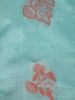 Aqua Blue Floral Butta Woven Fancy Art Silk Saree