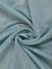 Aqua Blue Floral Embroidered Raw Silk Saree
