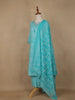 Aqua Blue Paisley Designed Cotton Salwar Suit - Diadem