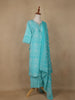Aqua Blue Paisley Designed Cotton Salwar Suit - Diadem