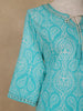 Aqua Blue Paisley Designed Cotton Salwar Suit - Diadem