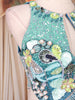 Aqua Blue and Blush Pink Sequins and Bead Embroidered Tissue Silk Lehenga Set