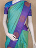 Aqua Green Brocade Woven Design Pure Kanchipuram Silk Saree