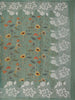 Aqua Green Floral Design Semi Tussar Saree