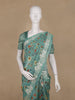 Aqua Green Floral Design Semi Tussar Saree