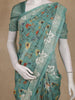 Aqua Green Floral Design Semi Tussar Saree