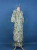 Aqua Blue Abstract Printed Cotton Salwar Suit - Diadem