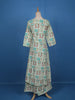 Aqua Blue Abstract Printed Cotton Salwar Suit - Diadem