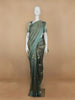 Aqua Blue Stripes Designed Organza Designer Saree - Diadem
