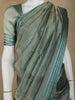 Aqua Blue Stripes Designed Organza Designer Saree - Diadem