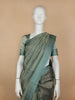 Aqua Blue Stripes Designed Organza Designer Saree - Diadem