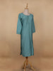 Aqua Green Solid Casual Cotton Kurti - Diadem