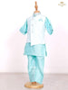 Sky Blue Kurta Set with Waistcoat - Diadem