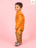 Fanta Orange Indo Western Adorned in Jal Design Zari Sherwani Set - Diadem