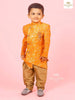Fanta Orange Indo Western Adorned in Jal Design Zari Sherwani Set - Diadem