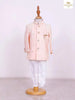 Baby Pink Jodhpuri Pattern Sherwani Embossed in Design - Diadem